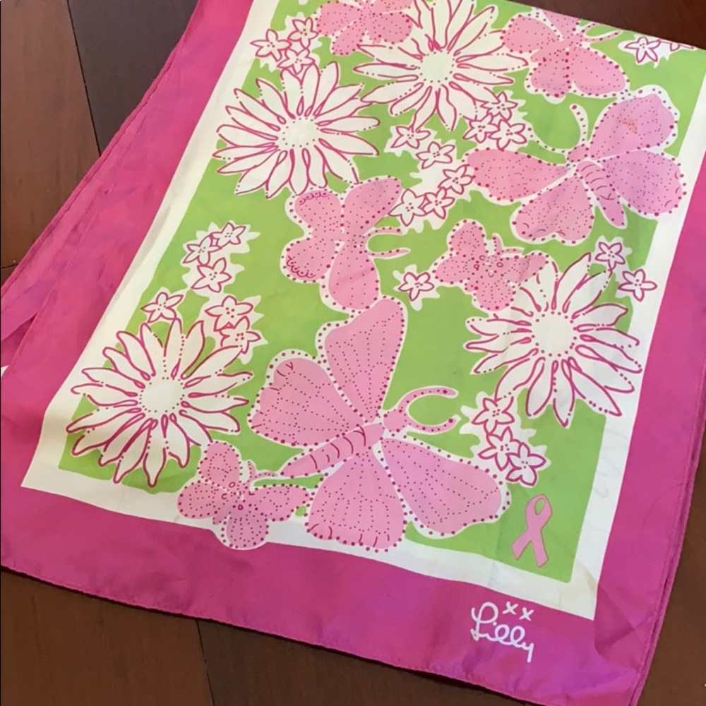 Lilly Pulitzer breast Cancer Silk Scarf